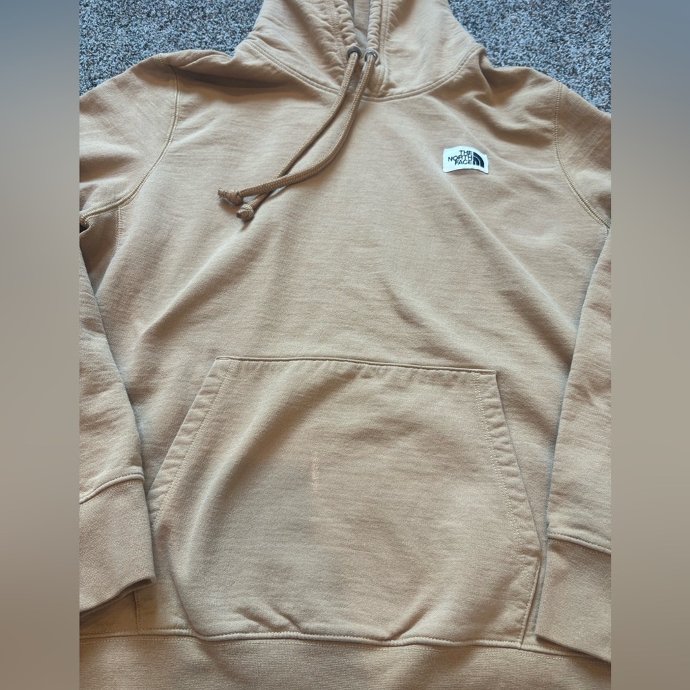 The North Face XL Men's Tan pullover comfy Hoodie Sweatshirt - Picture 2 of 5
